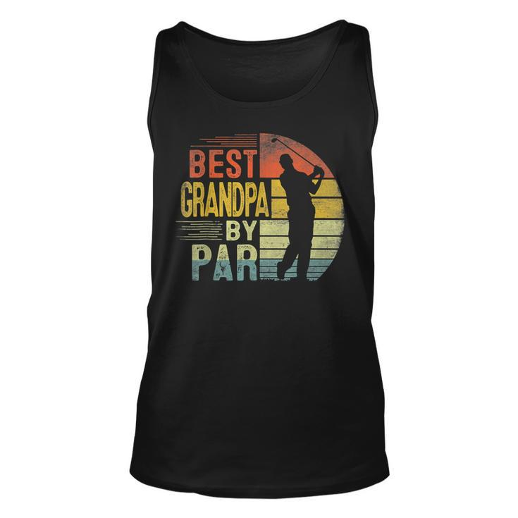 Best Grandpa By Par Daddy Fathers Day Golf Lover Golfe Tank Top