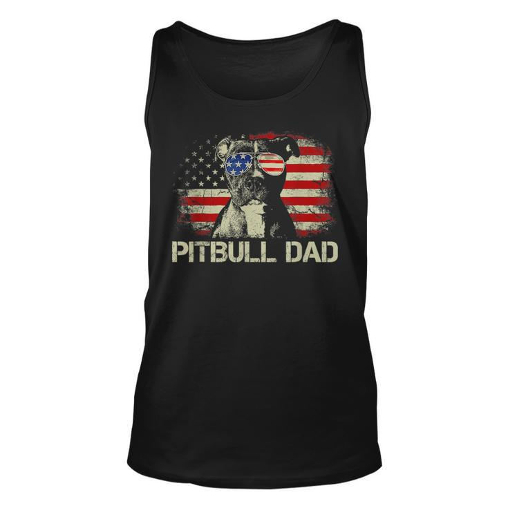 Best Pitbull Dad Ever American Flag 4Th Of July For Dad Tank Top