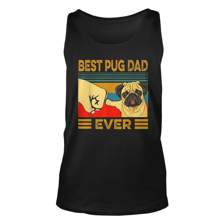 Best Pug Dad Ever Retro Vintage  Unisex Tank Top