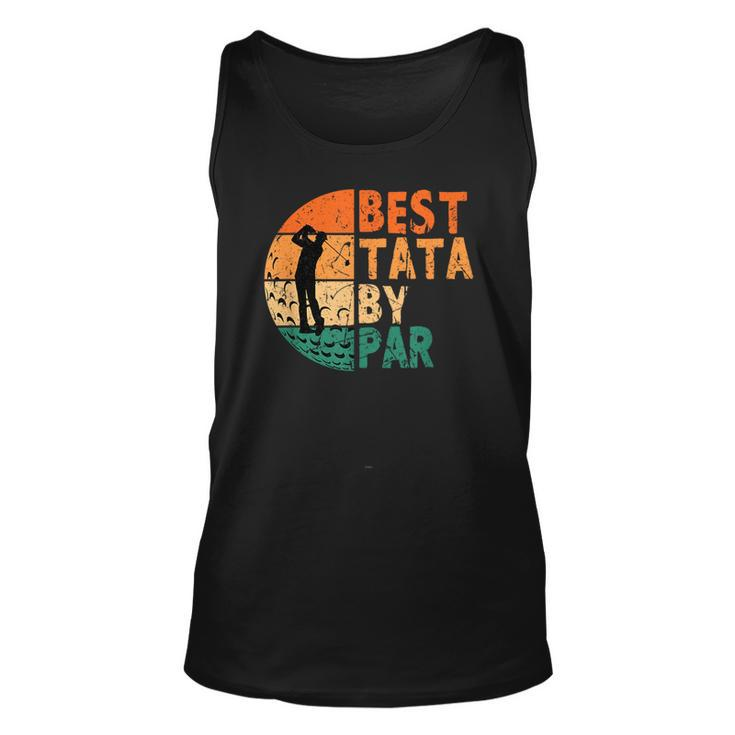 Best Tata By Par Golf Fathers Day Golfing Funny Unisex Tank Top