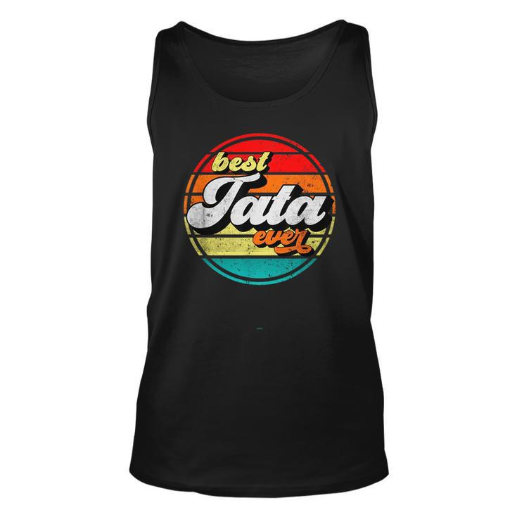 Best Tata Ever Fathers Day Grandpa Vintage Retro Cool Tank Top