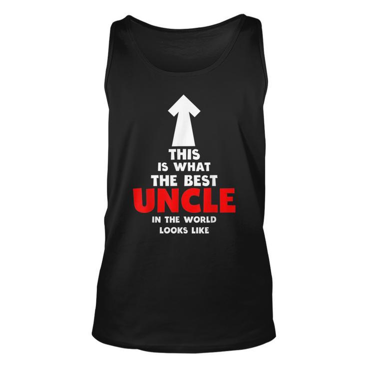 Best Uncle In The World  Uncle Gift From Niece Nephew Unisex Tank Top