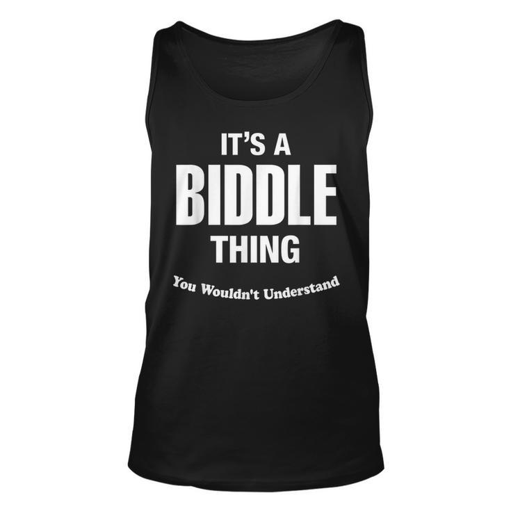 Biddle Thing Name Family Funny Unisex Tank Top
