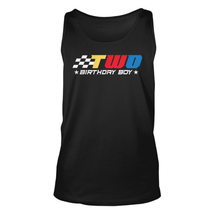 Birthday Boy 2 Two Race Car 2Nd Racing Pit Crew Driver  Unisex Tank Top