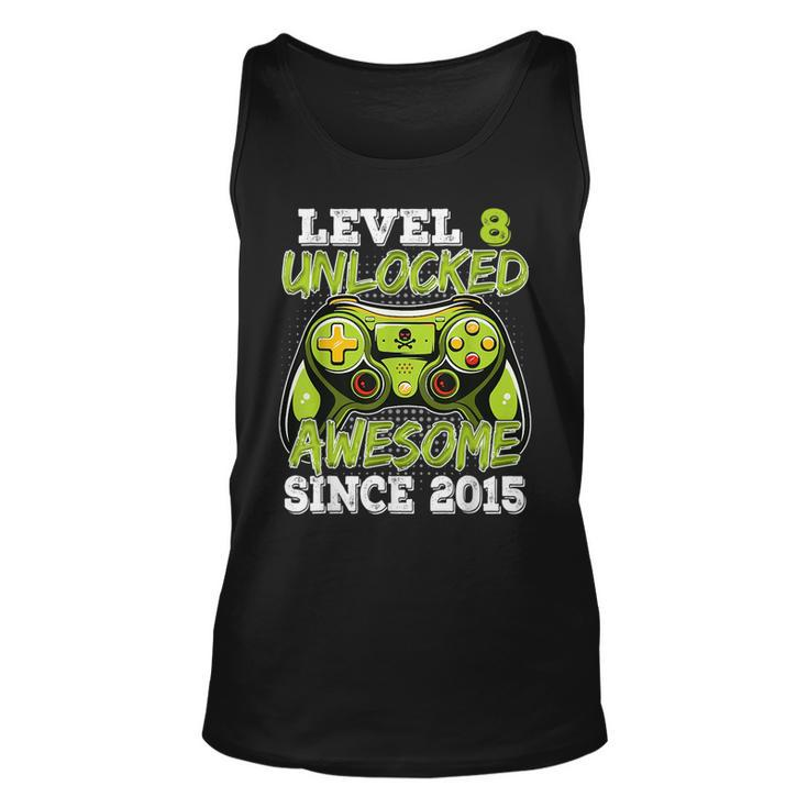 Birthday Boy Video Game Level 8 Unlocked Awesome Since 2015 Tank Top