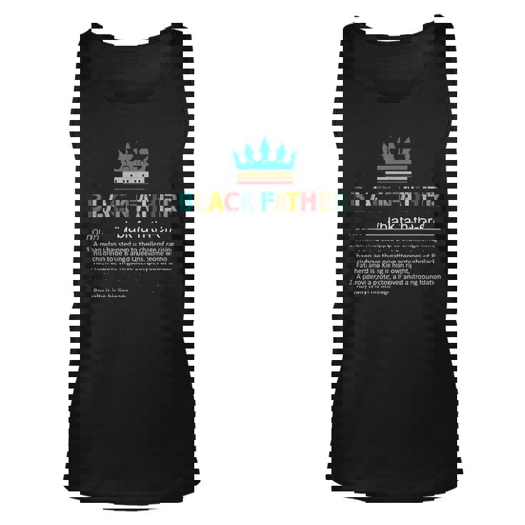 Black Father Noun Fathers Day African American Black Father Tank Top