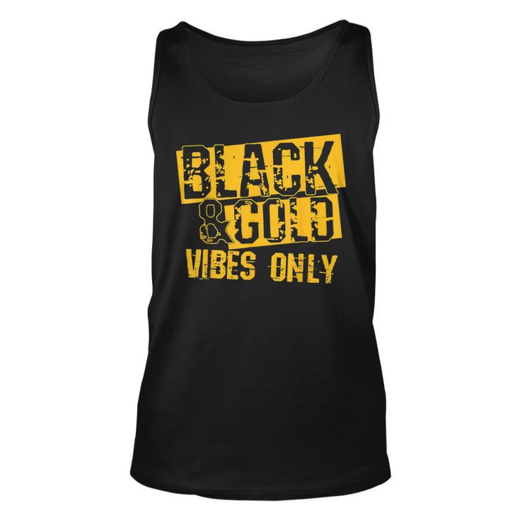 Black Gold Vibes Only Game Day Group High School Football Tank Top