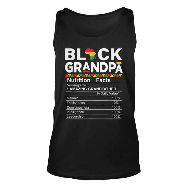 Black Grandpa Nutrition Facts African American Fathers Day Tank Top