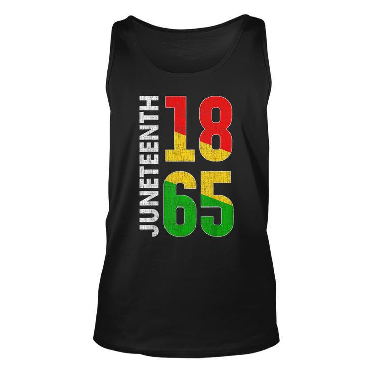 Black Proud African American For Junenth Day 1865 Freedom  Unisex Tank Top