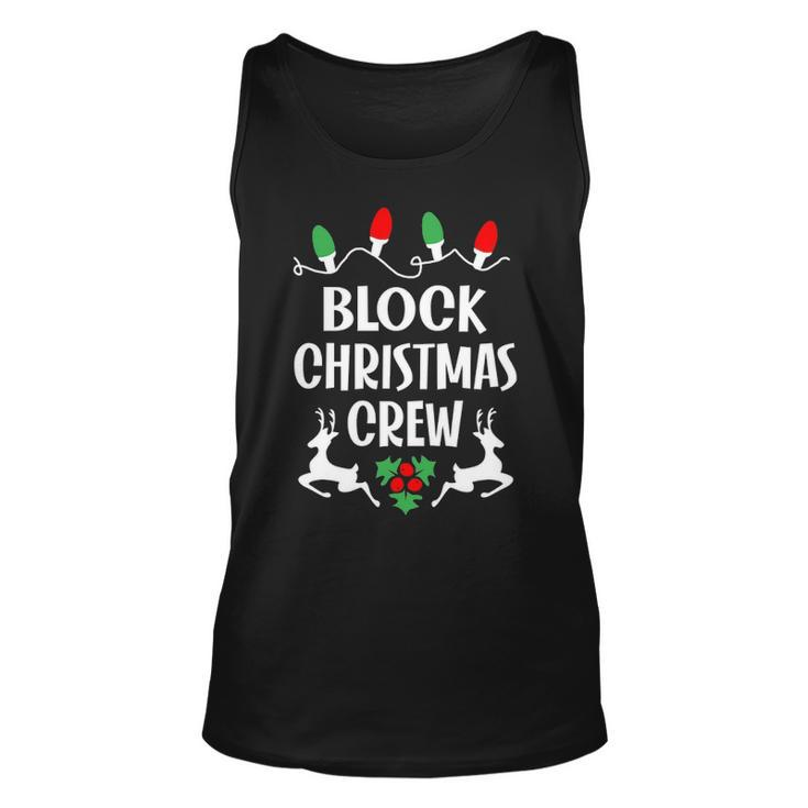 Block Name Gift Christmas Crew Block Unisex Tank Top
