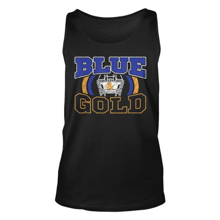 Blue And Gold Football Game Day Group Home Team School Tank Top