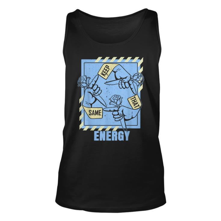 Blue Keep That Same Energy Color Graphic Tank Top