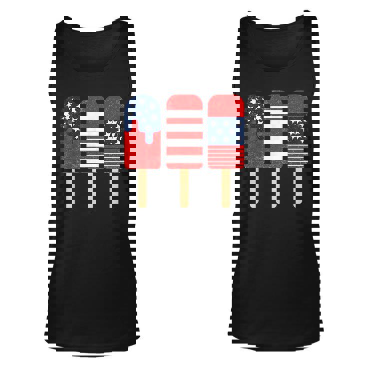 Blue Red White Ice Cream American Flag 4Th Of July Usa Unisex Tank Top