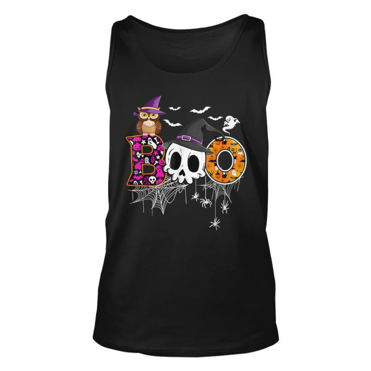 Boo Skull Own Witch's Hat And Ghost Halloween Costume Tank Top