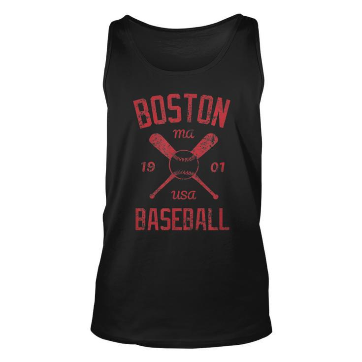 Boston Massachusetts Baseball Vintage Retro Sports Gift  Unisex Tank Top