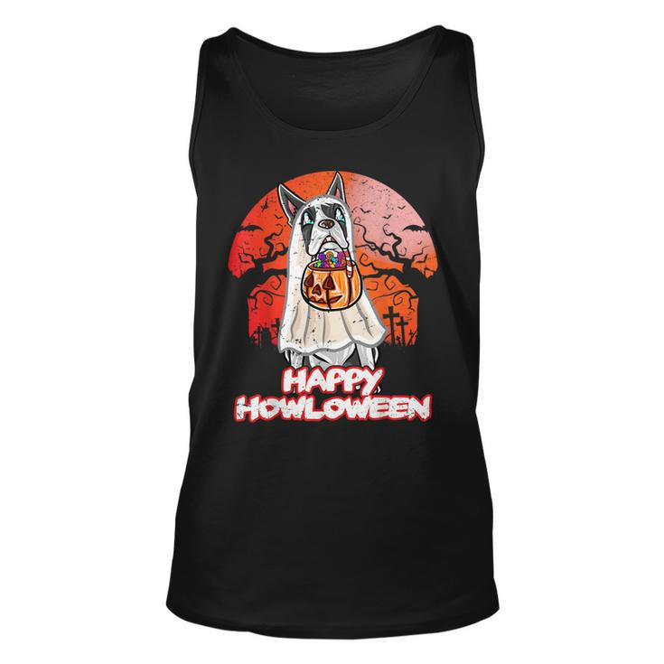 Boston Terrier Happy Halloween Costume Ghost Tank Top