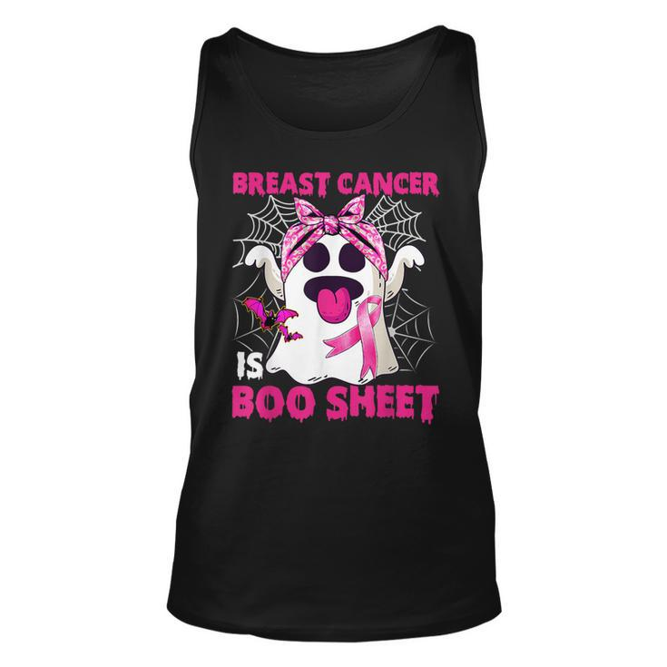 Breast Cancer Is Boo Sheet Halloween Ghost Pink Ribbon Tank Top