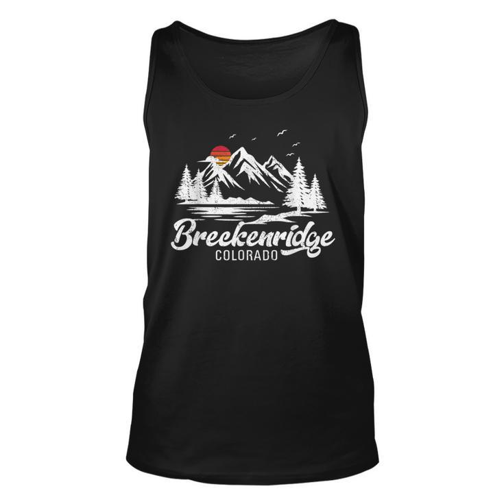 Breckenridge Colorado Vintage Mountain Landscape Unisex Tank Top