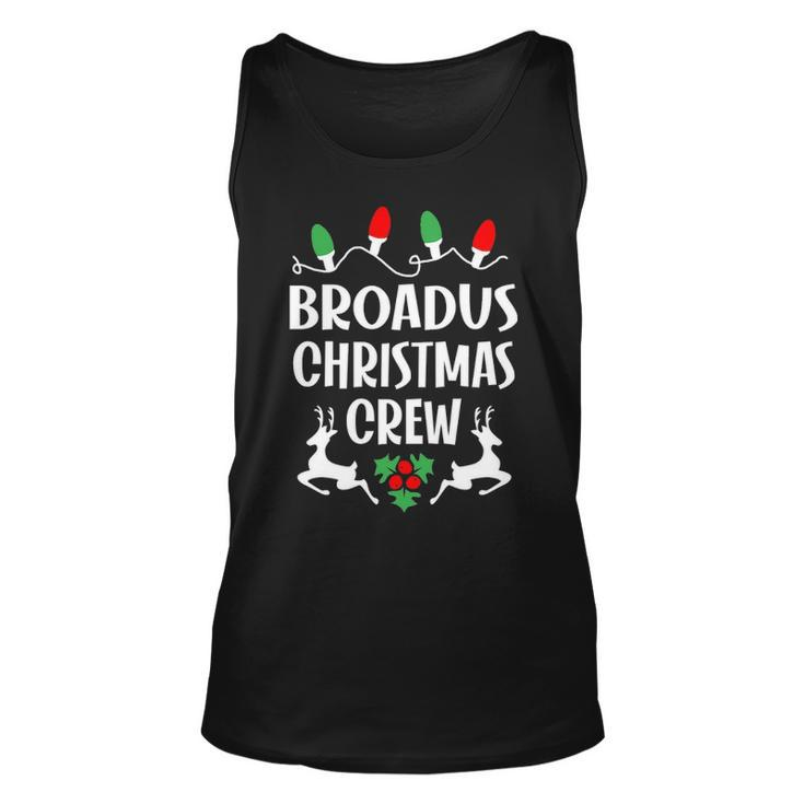 Broadus Name Gift Christmas Crew Broadus Unisex Tank Top