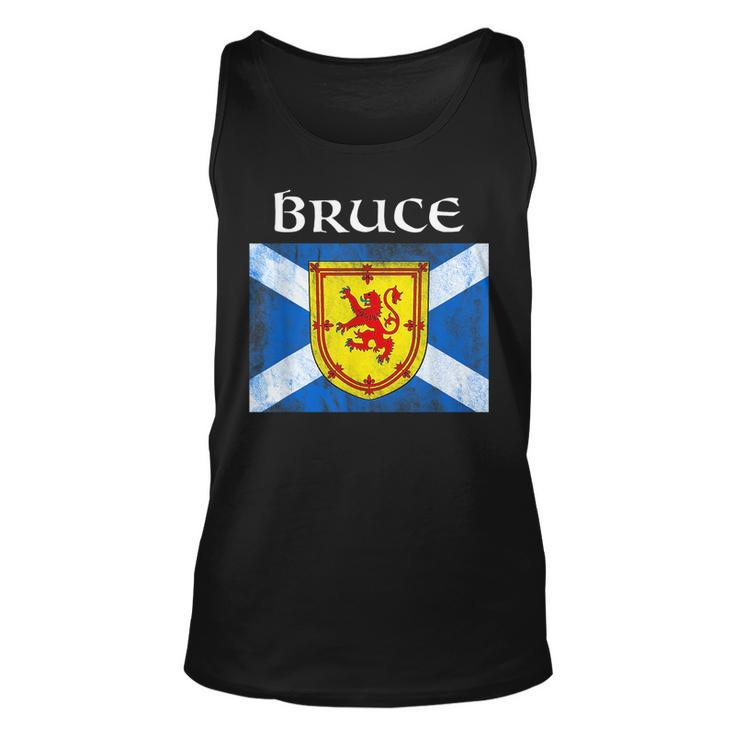 Bruce Scottish Clan Name Gift Scotland Flag Festival Unisex Tank Top