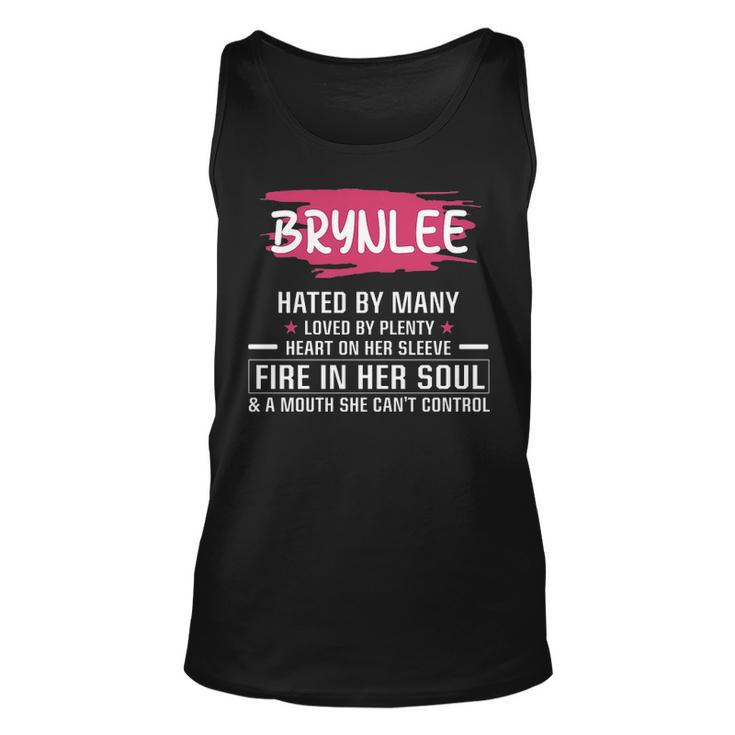 Brynlee Name Gift Brynlee Hated By Many Loved By Plenty Heart Her Sleeve V2 Unisex Tank Top
