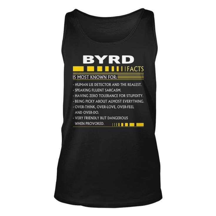 Byrd Name Gift Byrd Facts Unisex Tank Top