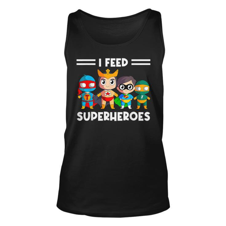 Cafeteria Worker Lunch Lady Service Crew I Feed Superheroes Tank Top
