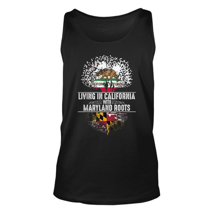 California Home Maryland Roots State Tree Flag  Gift Unisex Tank Top