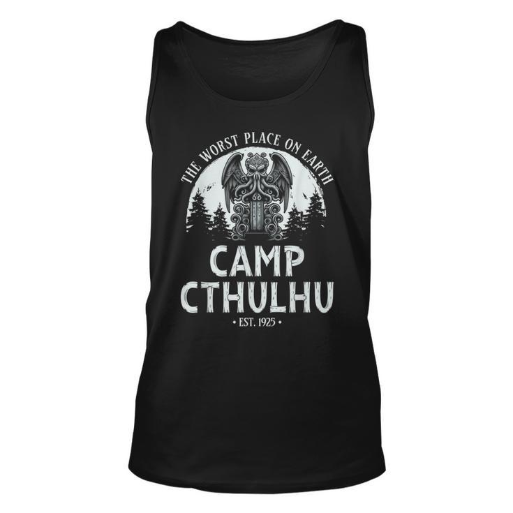 Camp Cthulhu Funny Cosmic Horror Cthulhu  Unisex Tank Top