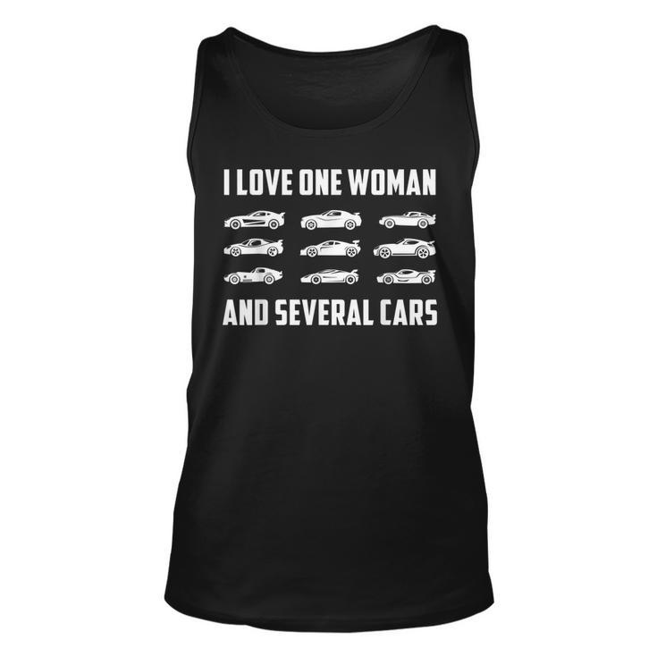 Car Enthusiast I Love One Woman & Several Cars For Him Tank Top