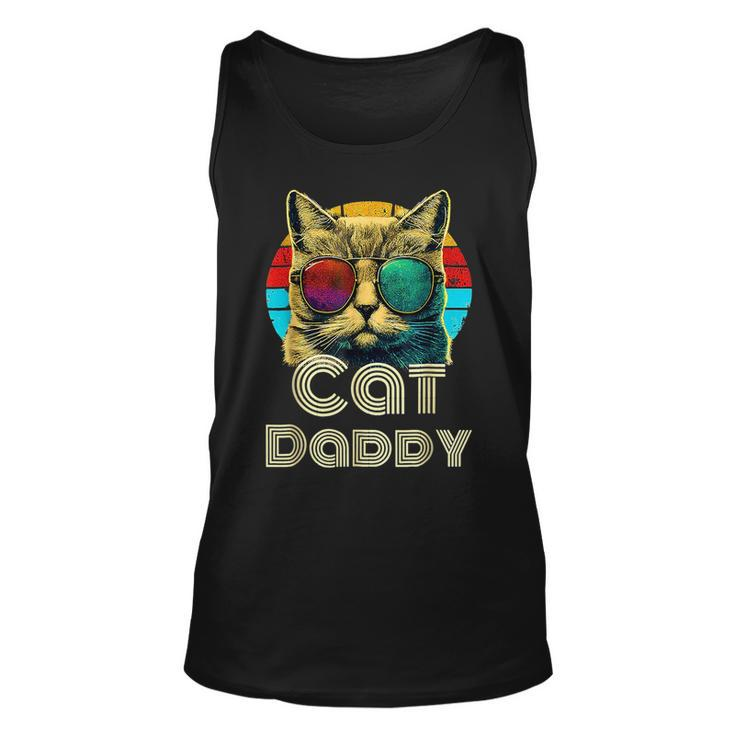 Cat Daddy Cat Dad Sunglasses 80S 90S Vintage Father Day Cat Dad Tank Top