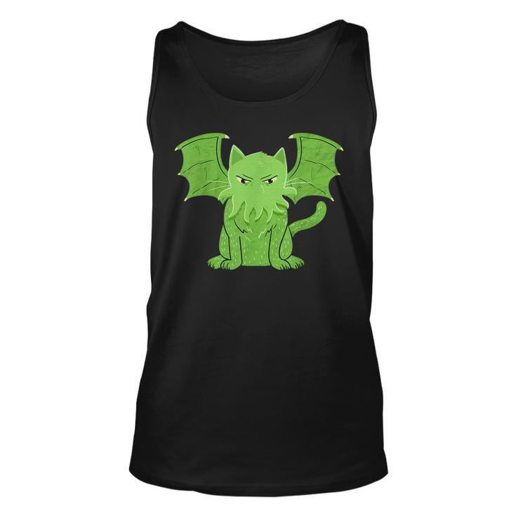 Cathulhu Cute & Scary Monster Cat Graphic  Unisex Tank Top