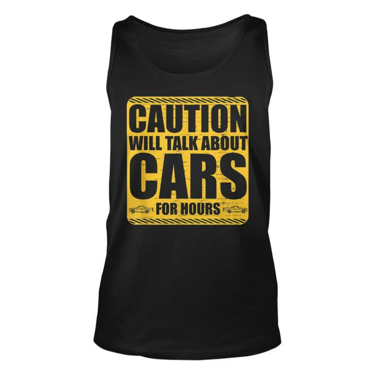 Caution Will Talk About Cars For Hours Auto Mechanic Mechanic  Tank Top