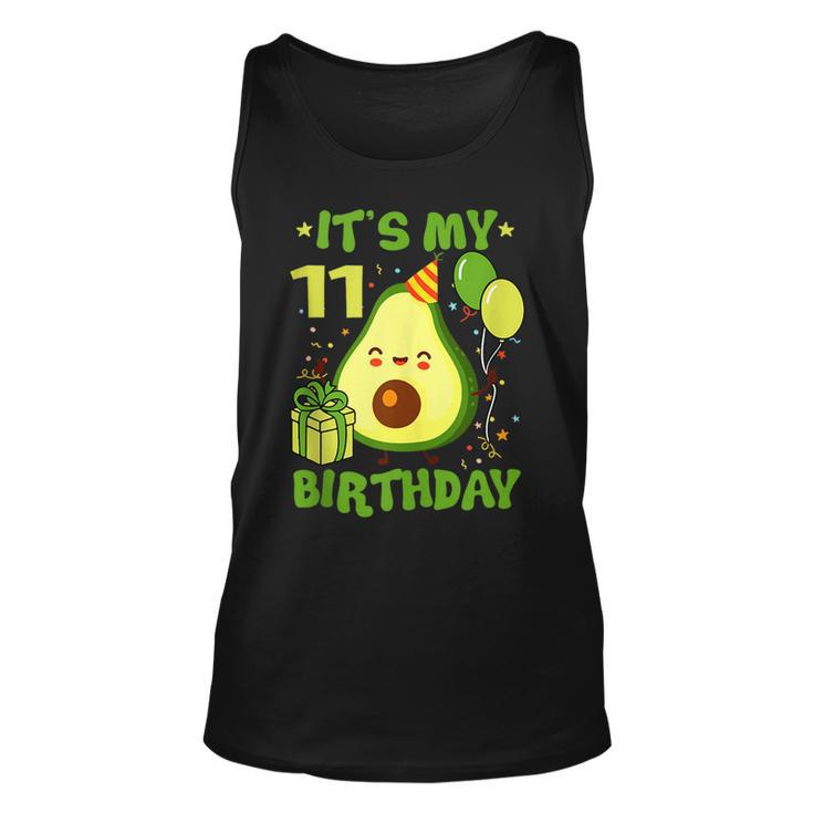 Celebrate Your Little 11Th Birthday In Style With Avocado  Unisex Tank Top
