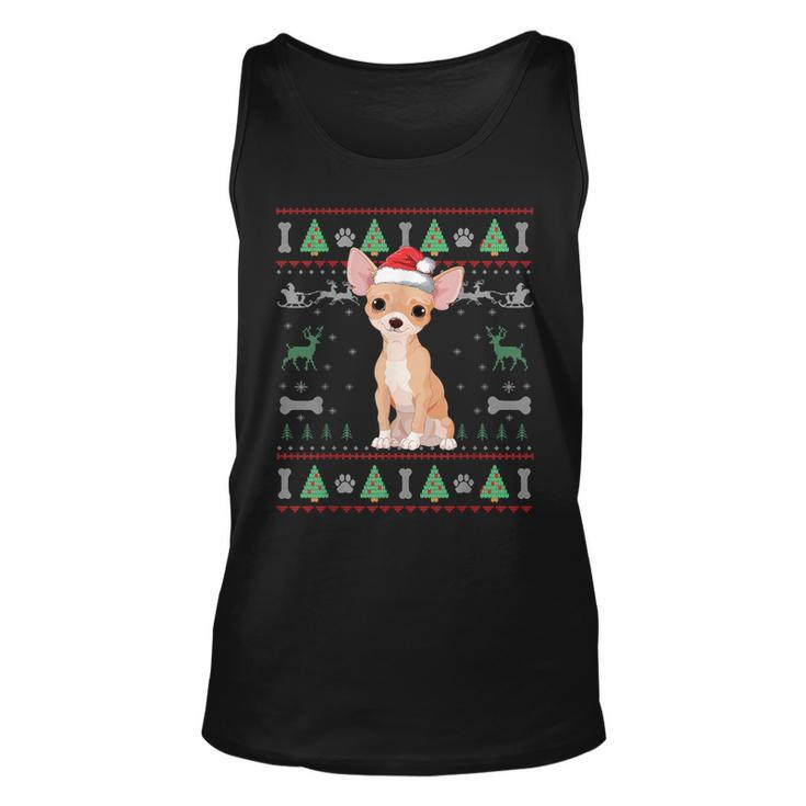 Chihuahua Ugly Christmas Sweater Santa Dog Lover Tank Top