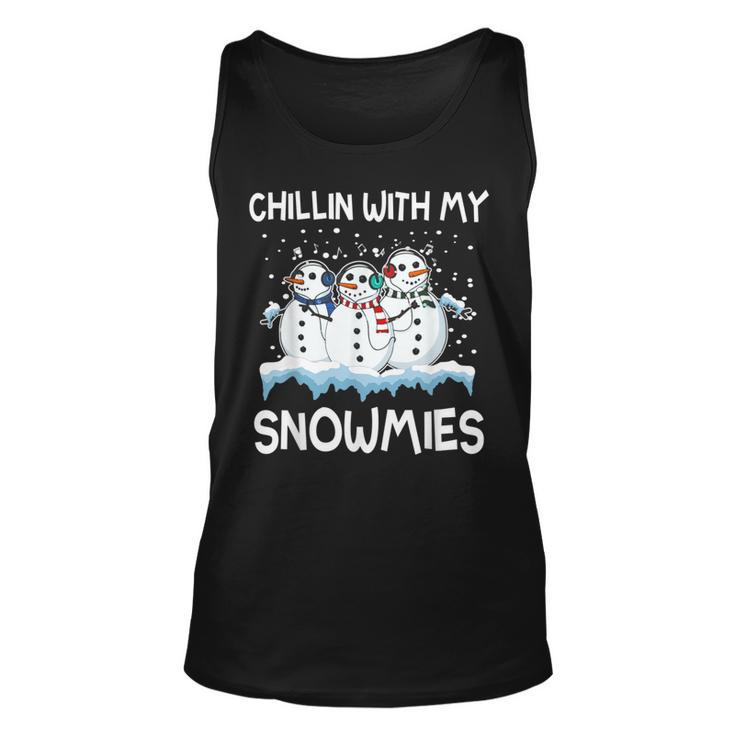 Chillin With My Snowmies Ugly Christmas Sweater Style Tank Top