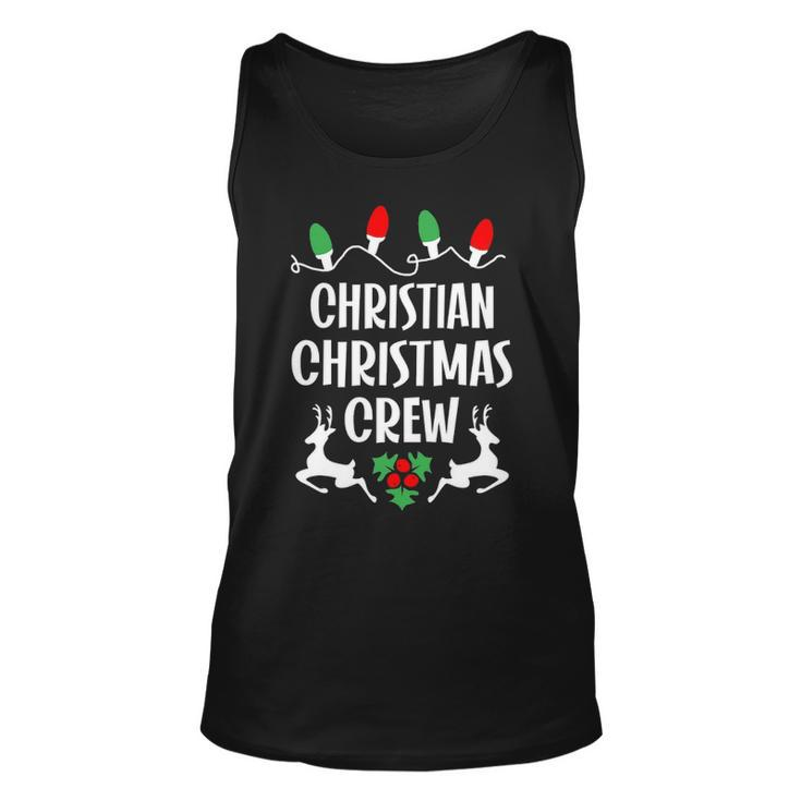 Christian Name Gift Christmas Crew Christian Unisex Tank Top