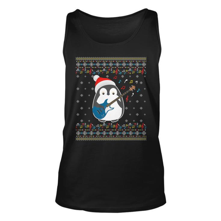 Christmas Ugly Sweater Xmas Family Matching Penguin Guitar Tank Top