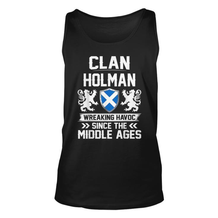 Clan Holman Scottish Clan Scotland Wreaking Havoc T18 Tank Top