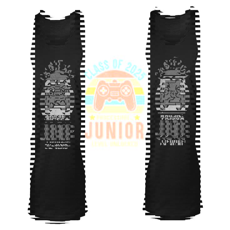 Class 2025 Junior Level Unlocked Gaming Graduate First Day Unisex Tank Top