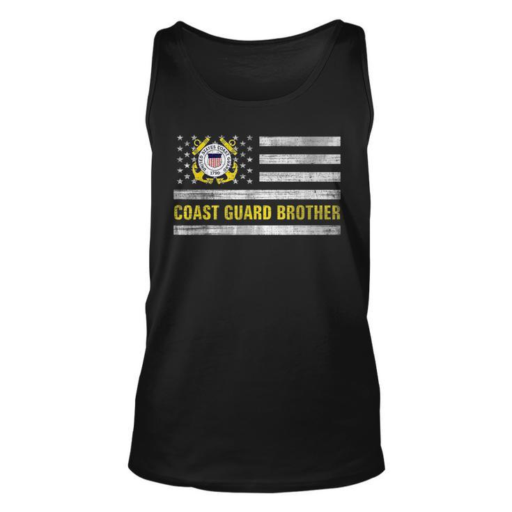 Coast Guard Brother With American Flag For Veteran Day Veteran Tank Top