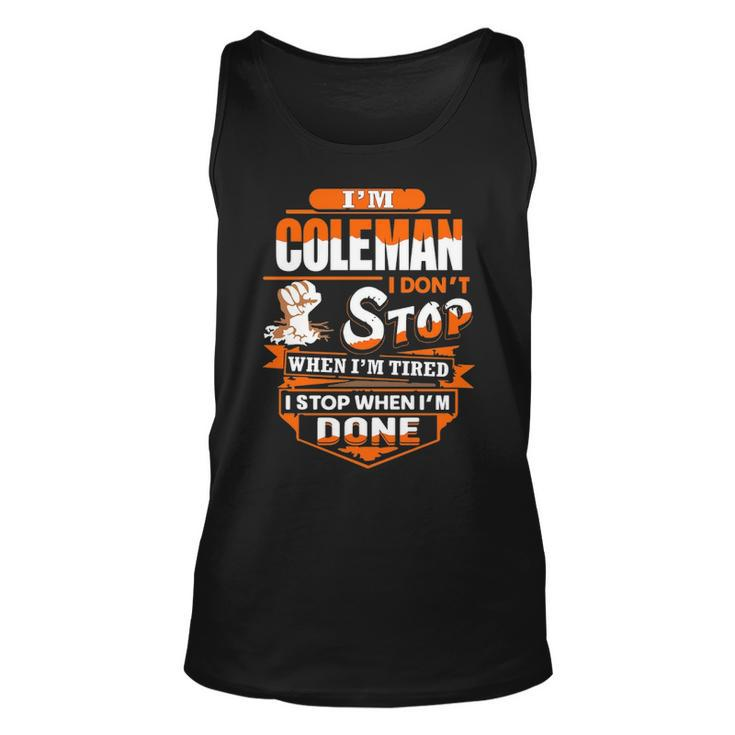 Coleman Name Gift Im Coleman Unisex Tank Top