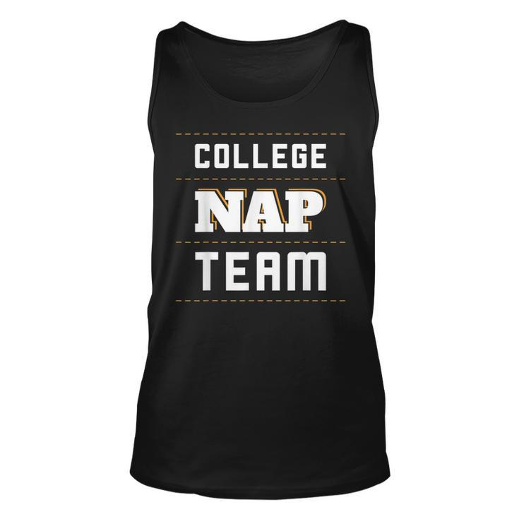 College Nap Team Funny Nap Lazy University Sarcasm  Unisex Tank Top