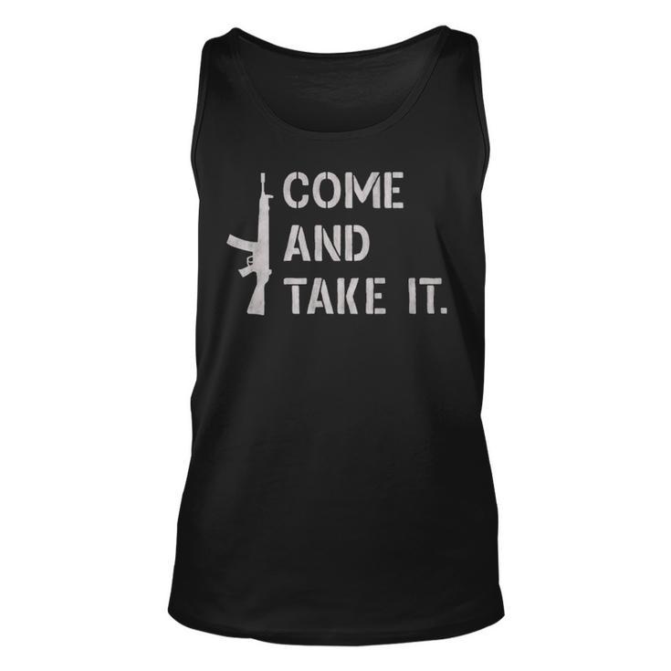 Come And Take It 2Nd Amendment White  - Come And Take It 2Nd Amendment White  Unisex Tank Top