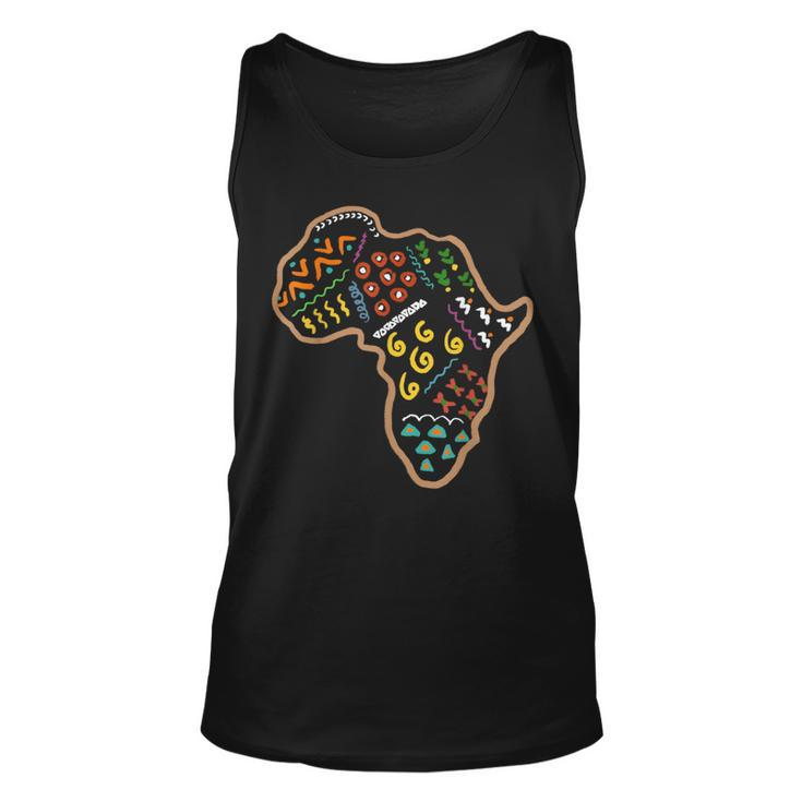 Continent Of Africa Colorful Doodle Design Unisex Tank Top