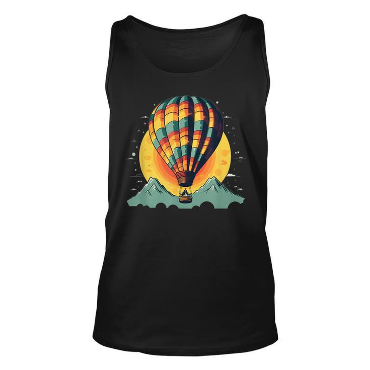 Cool Hot Air Balloon With Mountains  Unisex Tank Top