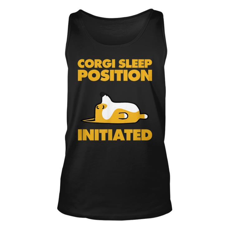Corgi Sleep Position Initiated T  Unisex Tank Top