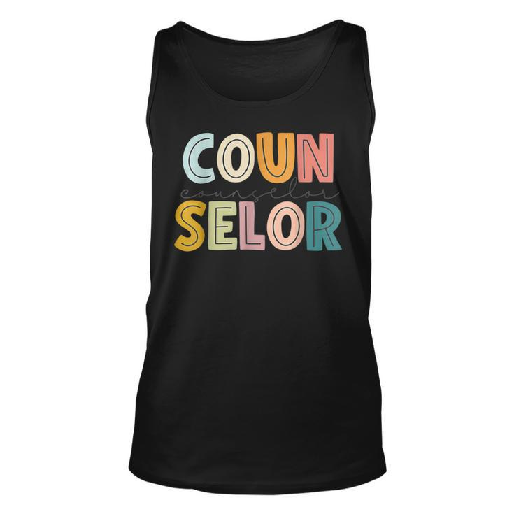 Counselor Alphabet Back To School First Day Of School Team Tank Top