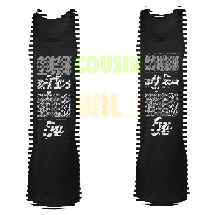 Cousin Of The Wild One Zoo Animal Birthday Safari Jungle  Unisex Tank Top