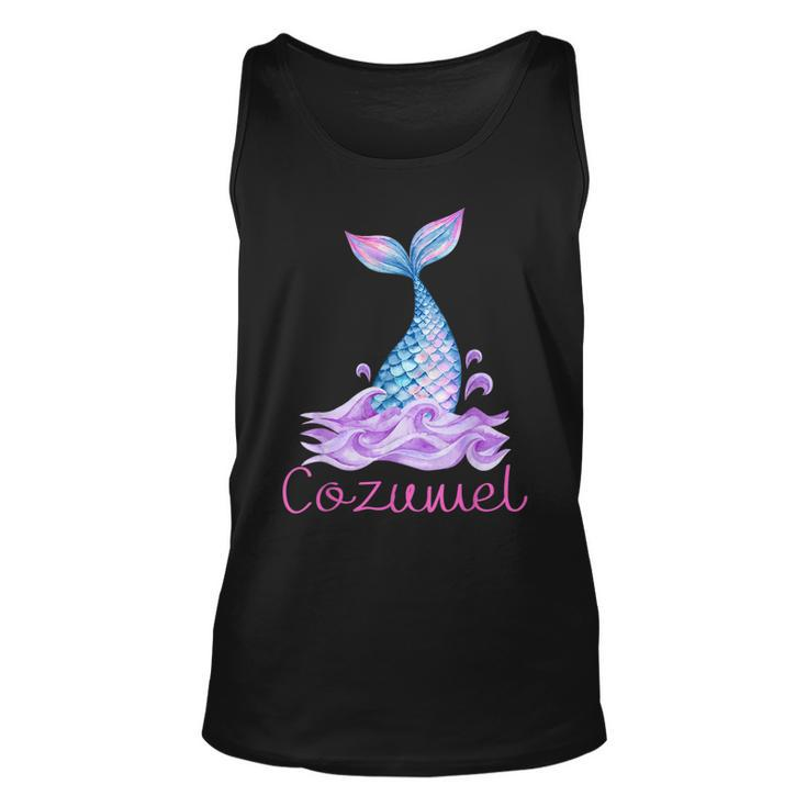 Cozumel Mexico Tropical Mermaid Wave Tail  Unisex Tank Top